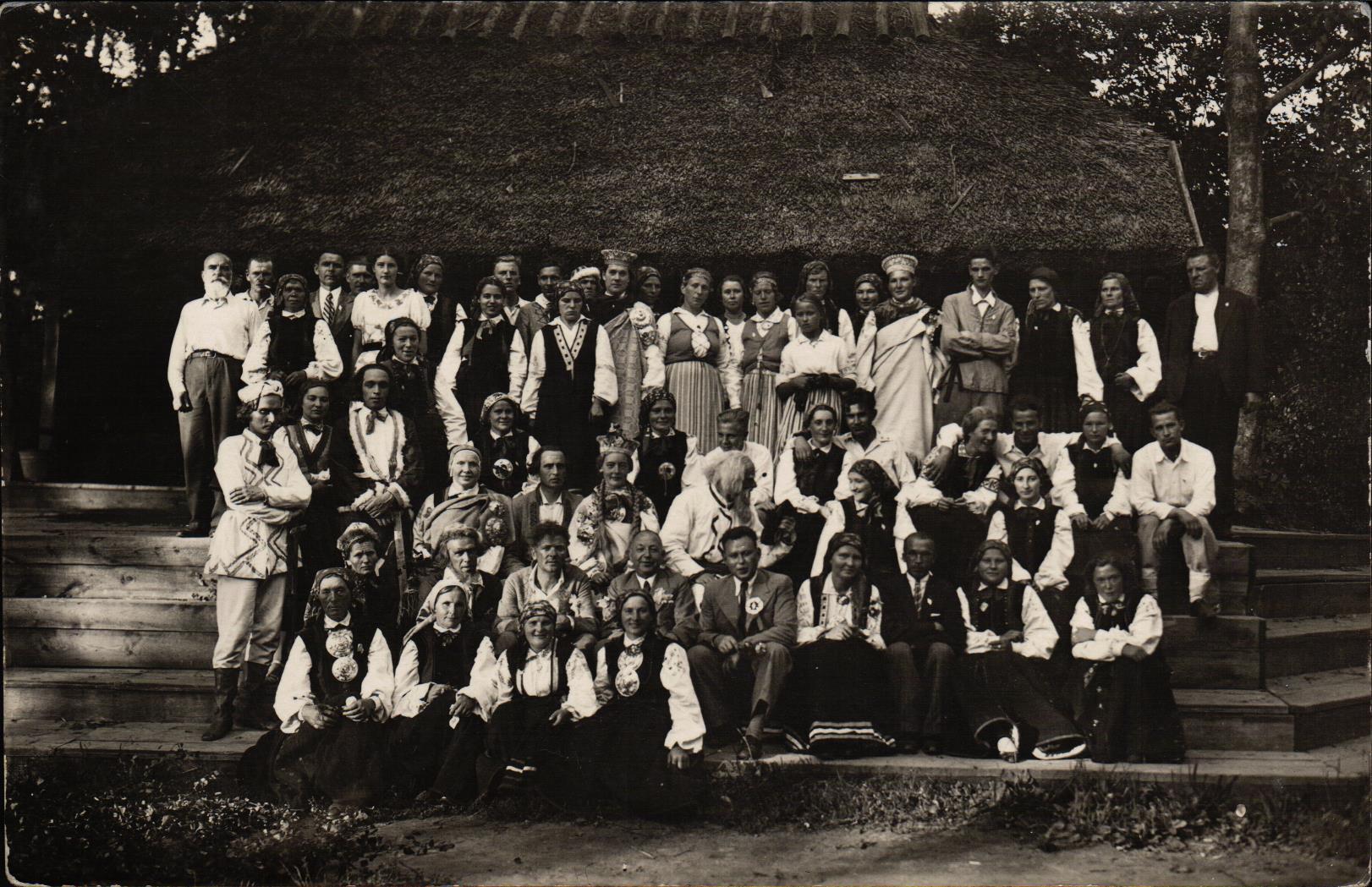 Zemnieku svētki Nīcā. Svētku dalībnieki. 1937. gads.